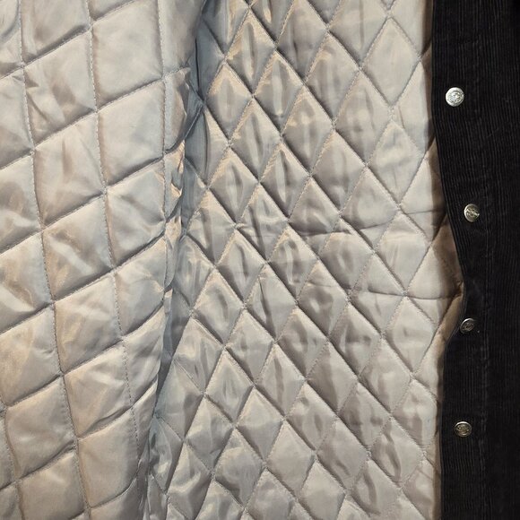 Dickies Insulated Corduroy Snap Jacket Black Men's Size Medium - Picture 5 of 9